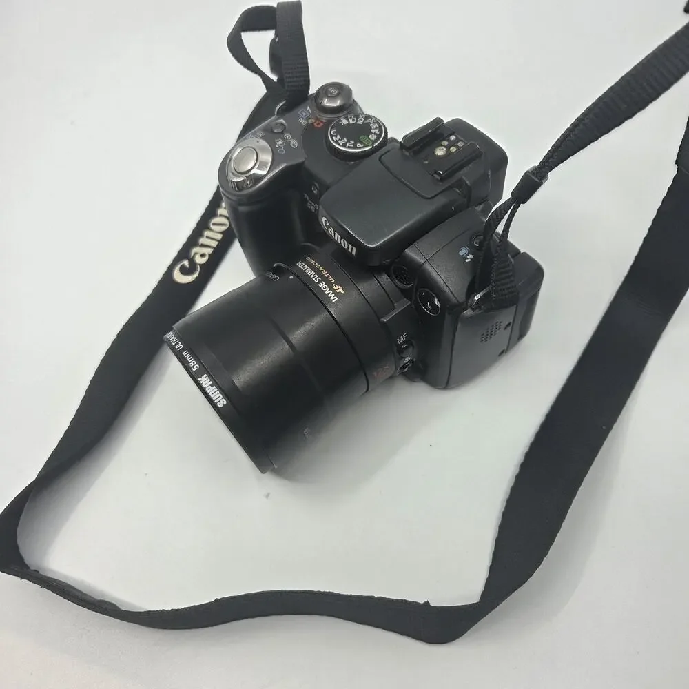 Canon PowerShot S5 IS 8MP 12x Camera LA-DC58E Adapter UV Filter Tested/Working